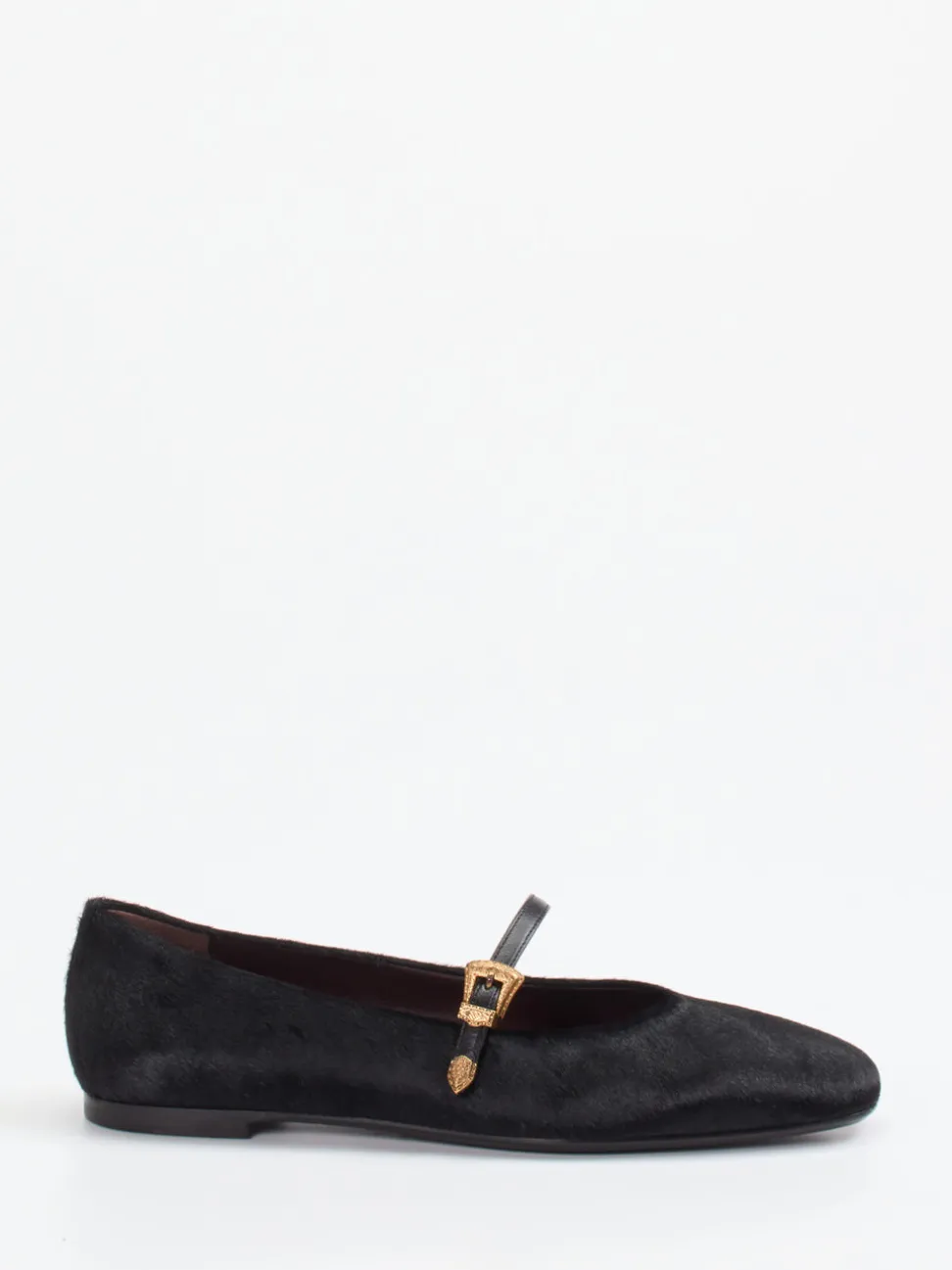 Konstantin Starke – Mary Jane Ballerinas aus Fell schwarz