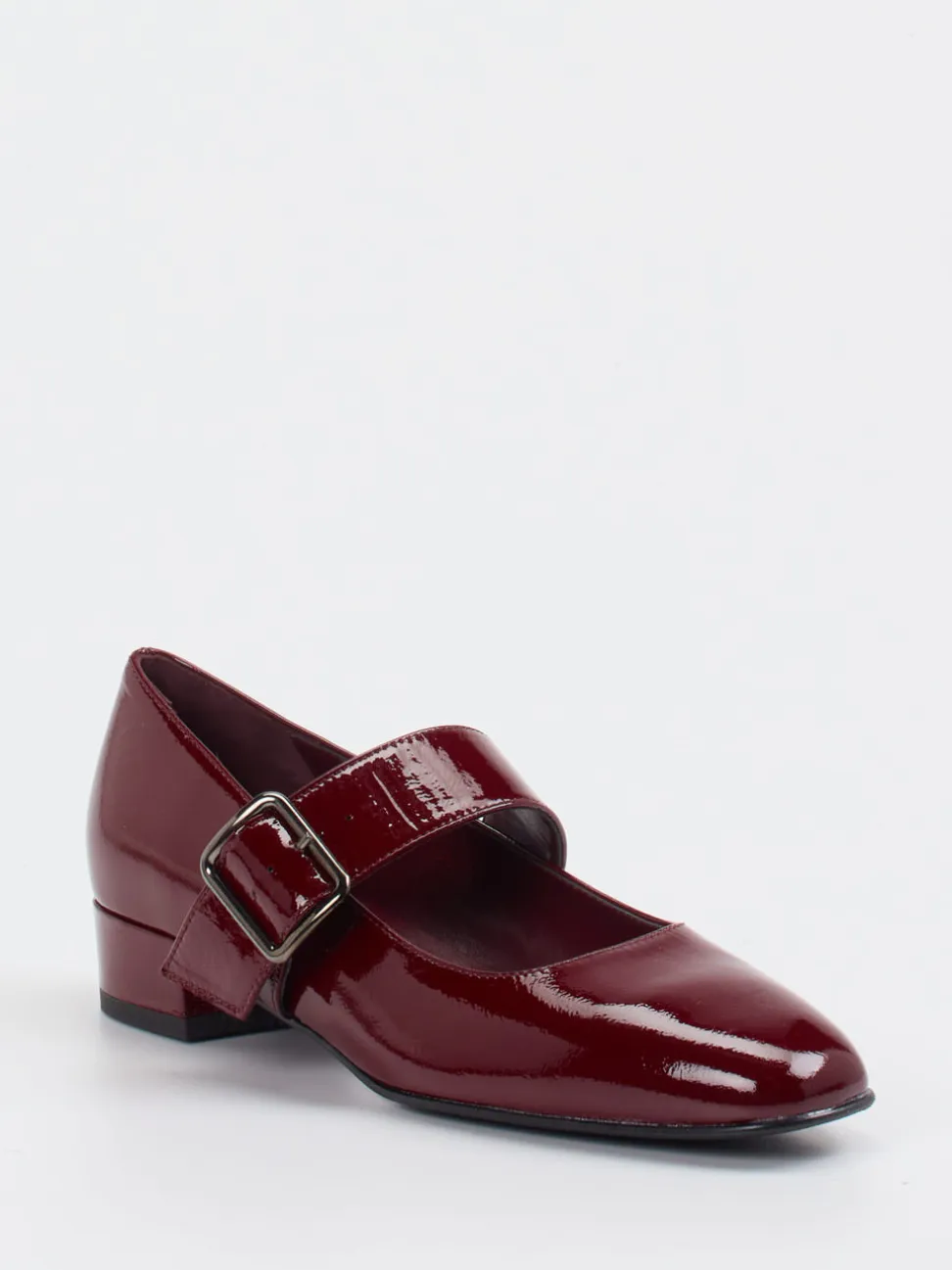 Konstantin Starke – Mary Janes aus Lackleder Bordeauxrot