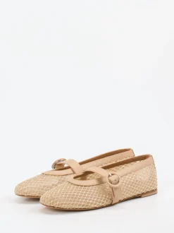 Konstantin Starke – Mary Janes aus Netz in Beige