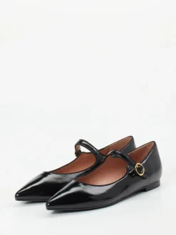 Konstantin Starke – Mary Jane Ballerinas aus Lackleder Schwarz