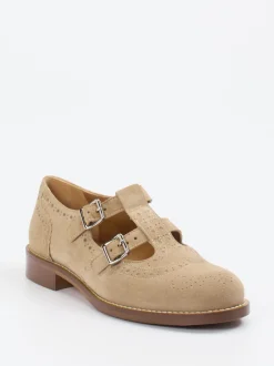 Konstantin Starke – Mary-Jane-Halbschuh aus Veloursleder beige