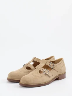 Konstantin Starke – Mary-Jane-Halbschuh aus Veloursleder beige