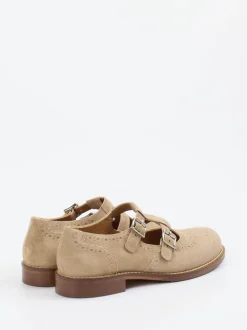 Konstantin Starke – Mary-Jane-Halbschuh aus Veloursleder beige