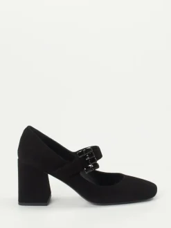Konstantin Starke – Mary-Jane-Pumps aus Veloursleder schwarz