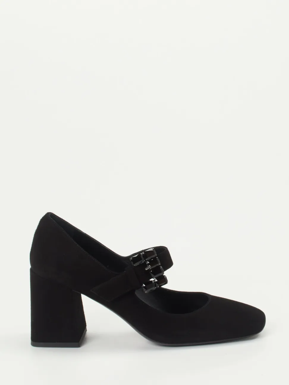 Konstantin Starke – Mary-Jane-Pumps aus Veloursleder schwarz