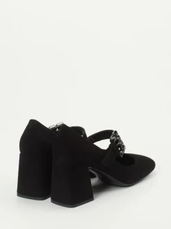 Konstantin Starke – Mary-Jane-Pumps aus Veloursleder schwarz
