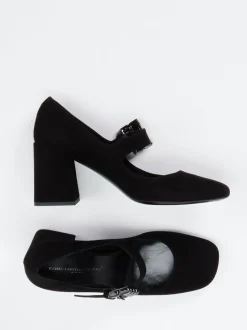 Konstantin Starke – Mary-Jane-Pumps aus Veloursleder schwarz