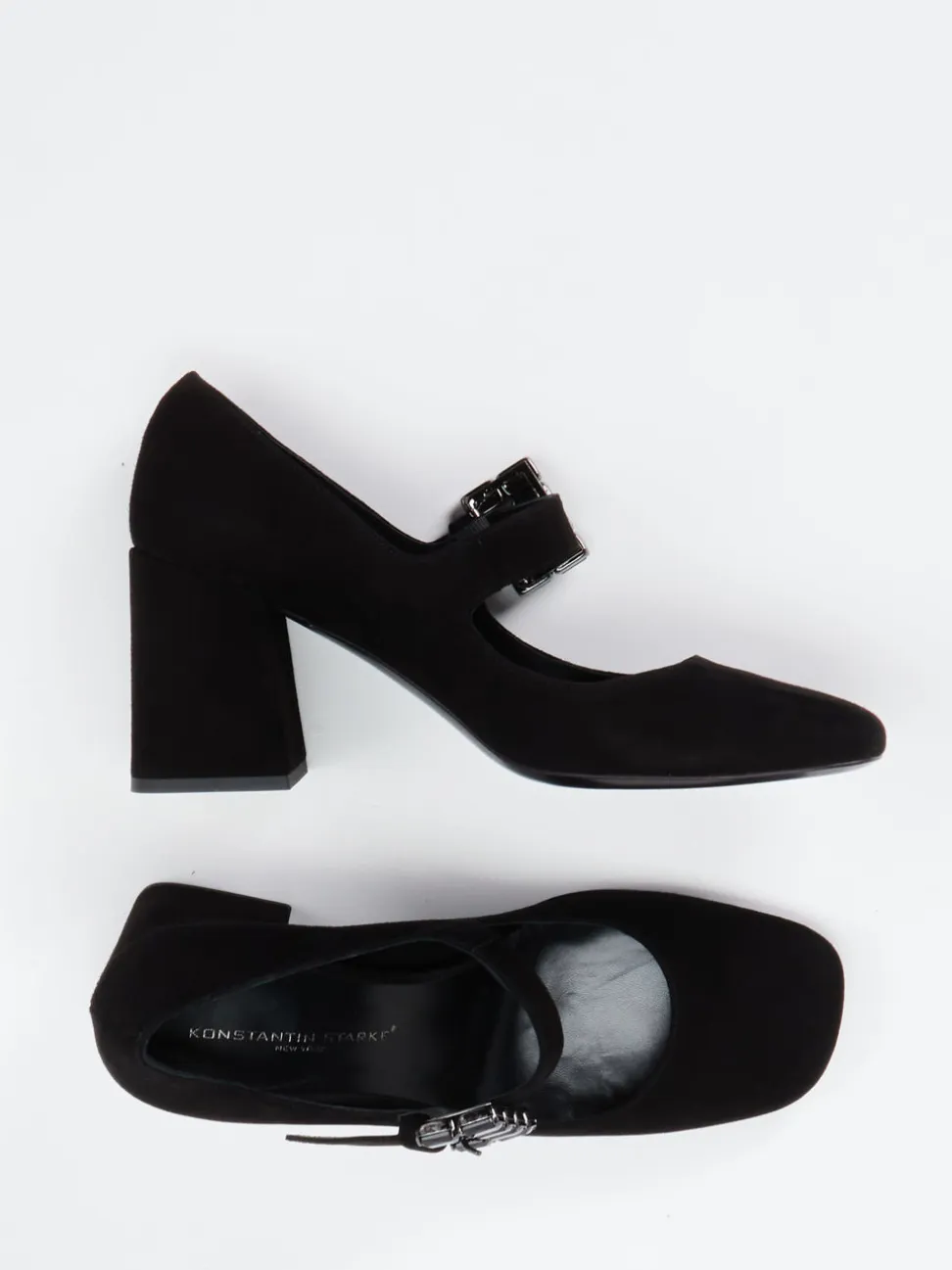 Konstantin Starke – Mary-Jane-Pumps aus Veloursleder schwarz