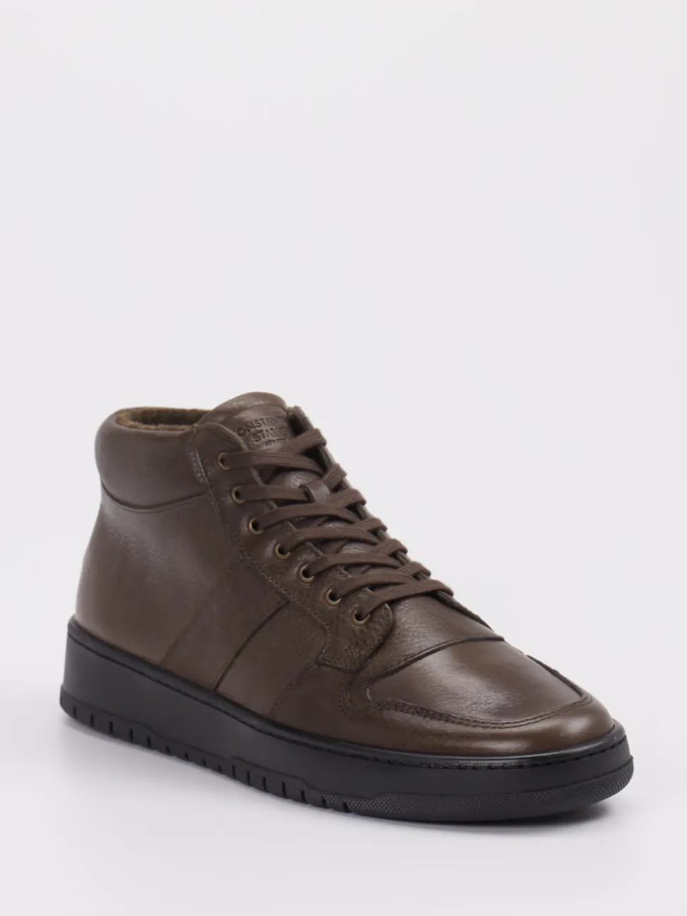 Konstantin Starke – Mid-Top Sneaker aus Kalbleder braun