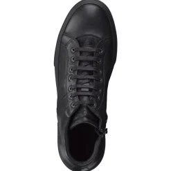 Konstantin Starke – Mid-Top Sneaker aus Lammleder Schwarz
