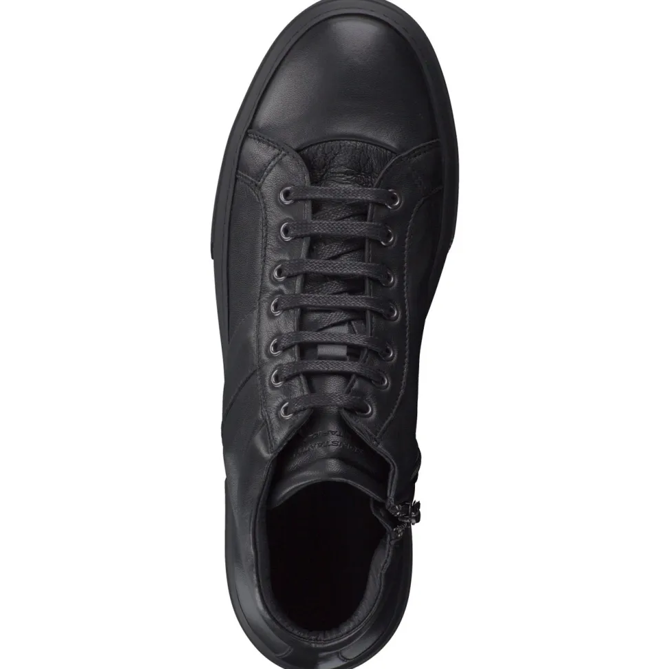 Konstantin Starke – Mid-Top Sneaker aus Lammleder Schwarz