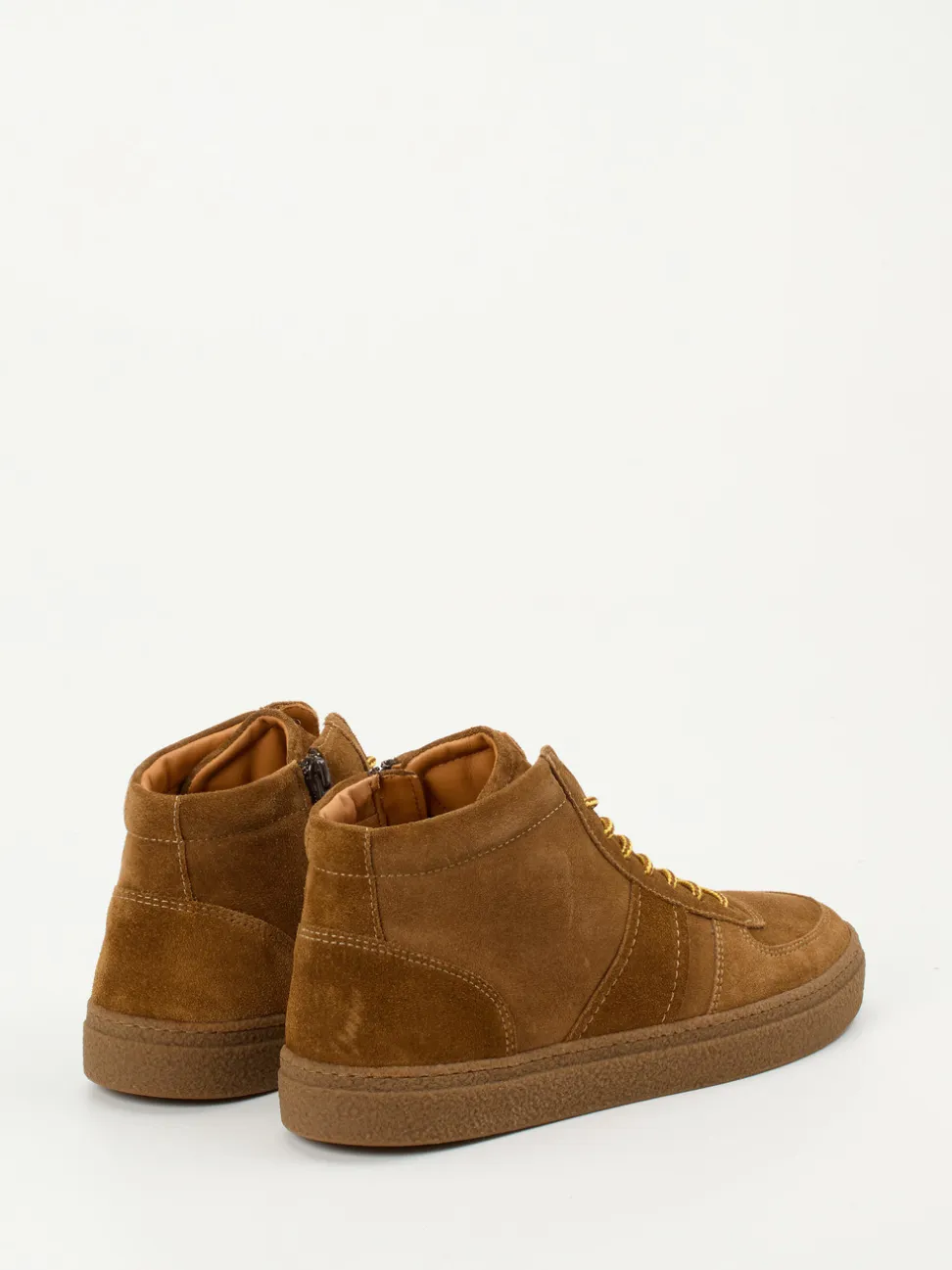 Konstantin Starke – Mid-Top Sneaker aus Veloursleder braun