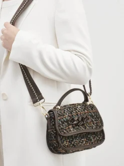Konstantin Starke – Mini-Bag aus Textil Dunkelbraun
