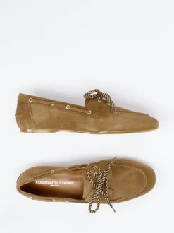 Konstantin Starke – Mokassin aus Veloursleder Sandbraun