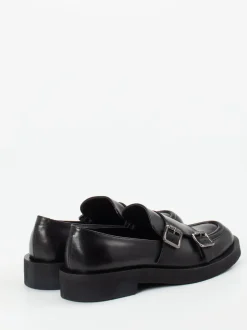 Konstantin Starke – Monkstrap-Loafer aus Kalbleder Schwarz