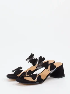 Konstantin Starke – Mules aus Veloursleder Schwarz