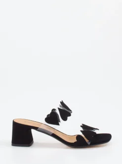 Konstantin Starke – Mules aus Veloursleder Schwarz