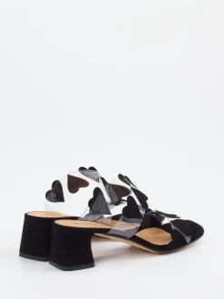 Konstantin Starke – Mules aus Veloursleder Schwarz