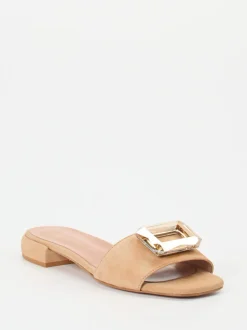 Konstantin Starke – Mules aus Veloursleder beige