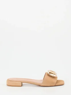 Konstantin Starke – Mules aus Veloursleder beige