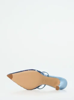 Konstantin Starke – Mules aus Metallic mit Pailletten