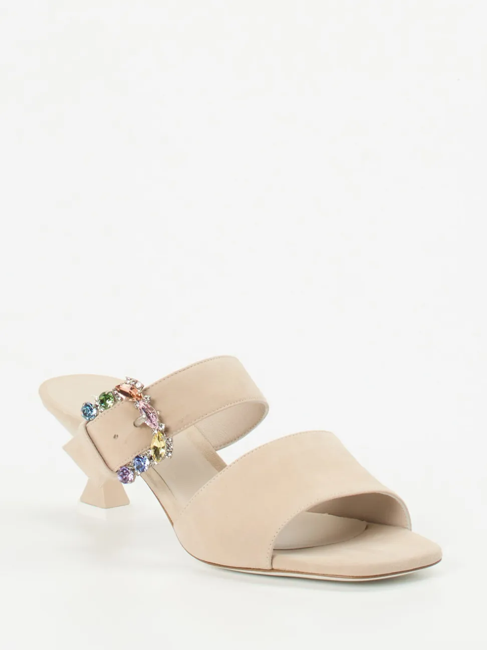 Konstantin Starke – Mules aus Veloursleder beige