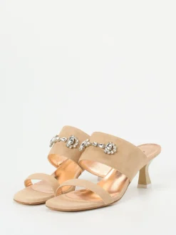 Konstantin Starke – Mules aus Veloursleder beige