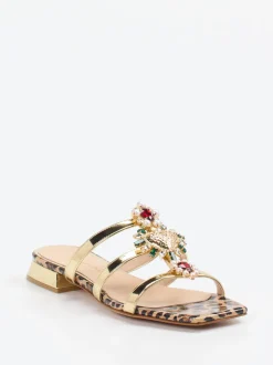 Konstantin Starke – Mules aus Metallicleder goldfarben