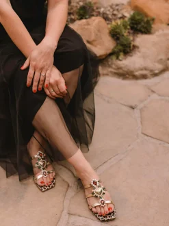 Konstantin Starke – Mules aus Metallicleder goldfarben
