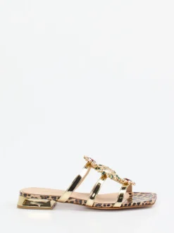Konstantin Starke – Mules aus Metallicleder goldfarben