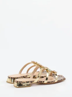 Konstantin Starke – Mules aus Metallicleder goldfarben