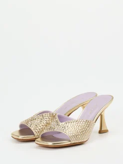 Konstantin Starke – Mules aus Metallicleder Gold