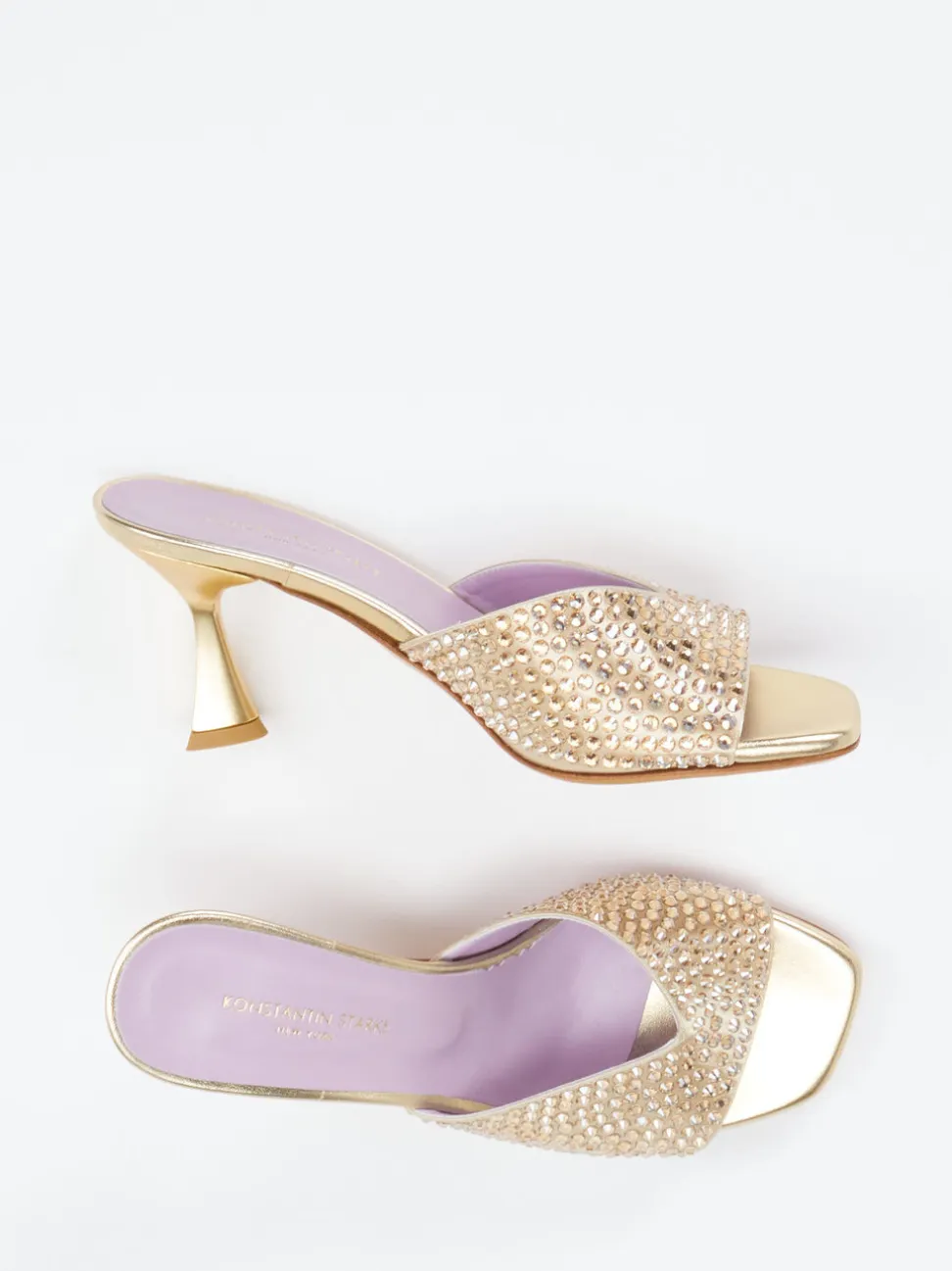 Konstantin Starke – Mules aus Metallicleder Gold