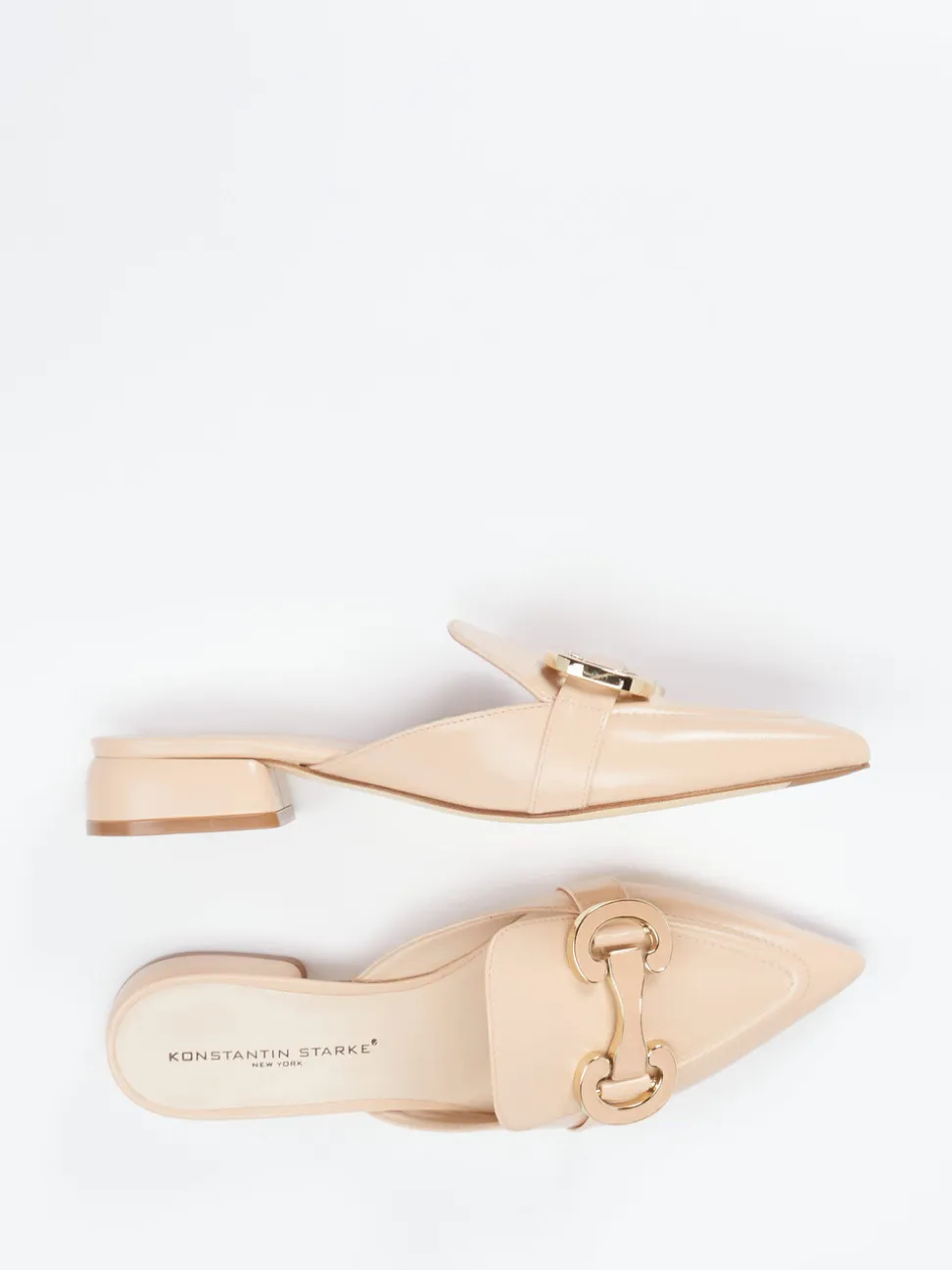 Konstantin Starke – Mules aus Lackleder in Beige