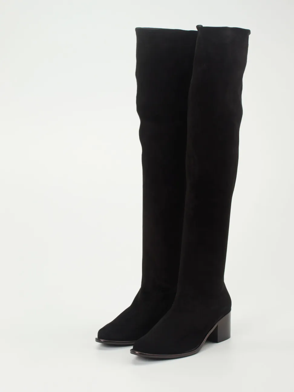 Konstantin Starke – Overknee-Stiefel aus Lammleder schwarz