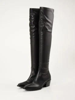 Konstantin Starke – Overknee-Stiefel aus Kalbleder schwarz
