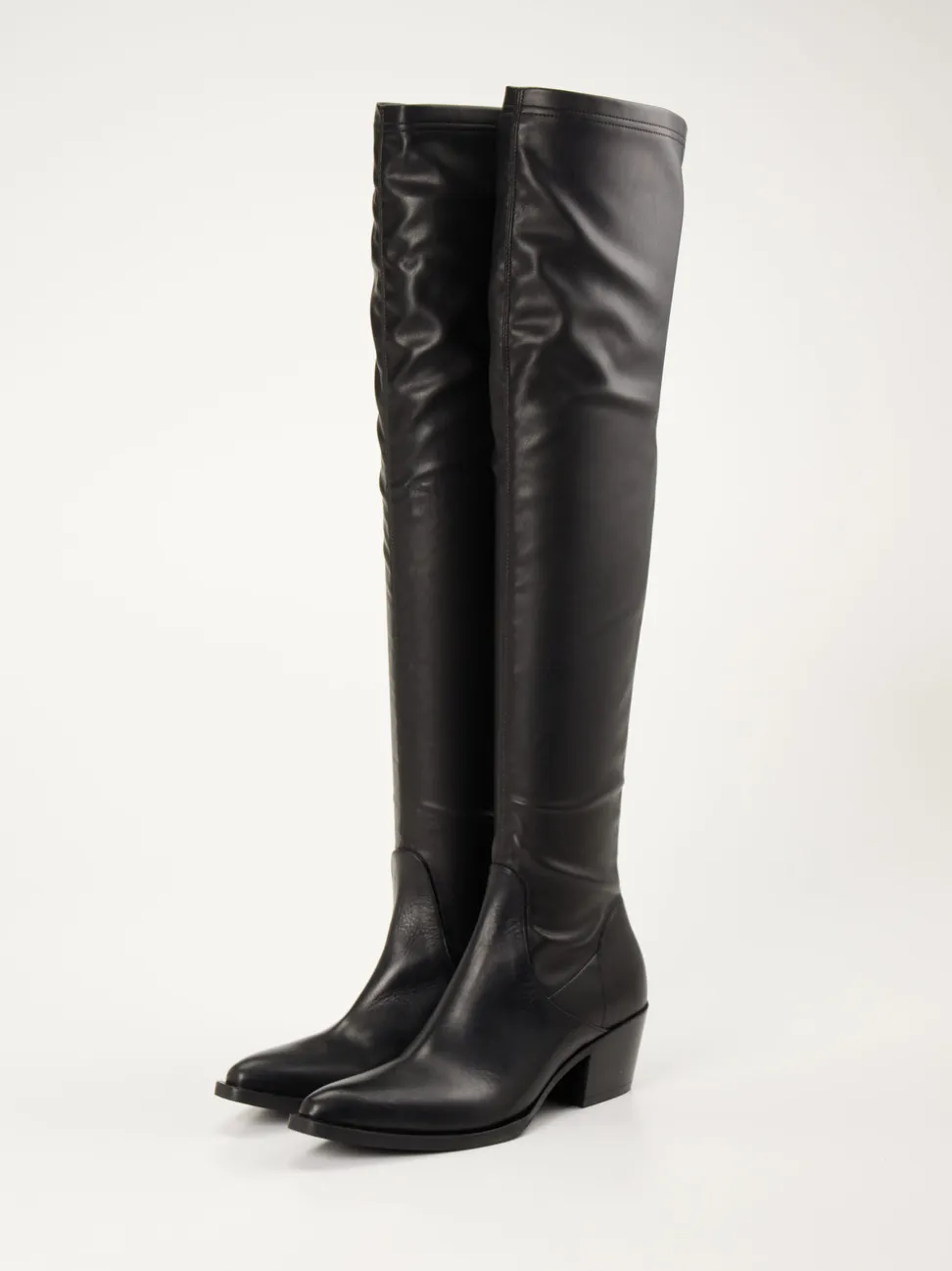 Konstantin Starke – Overknee-Stiefel aus Kalbleder schwarz