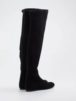 Konstantin Starke – Overknees aus Stretch-Veloursleder Schwarz