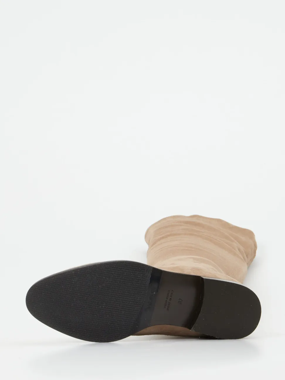 Konstantin Starke – Overknees aus Veloursleder Beige