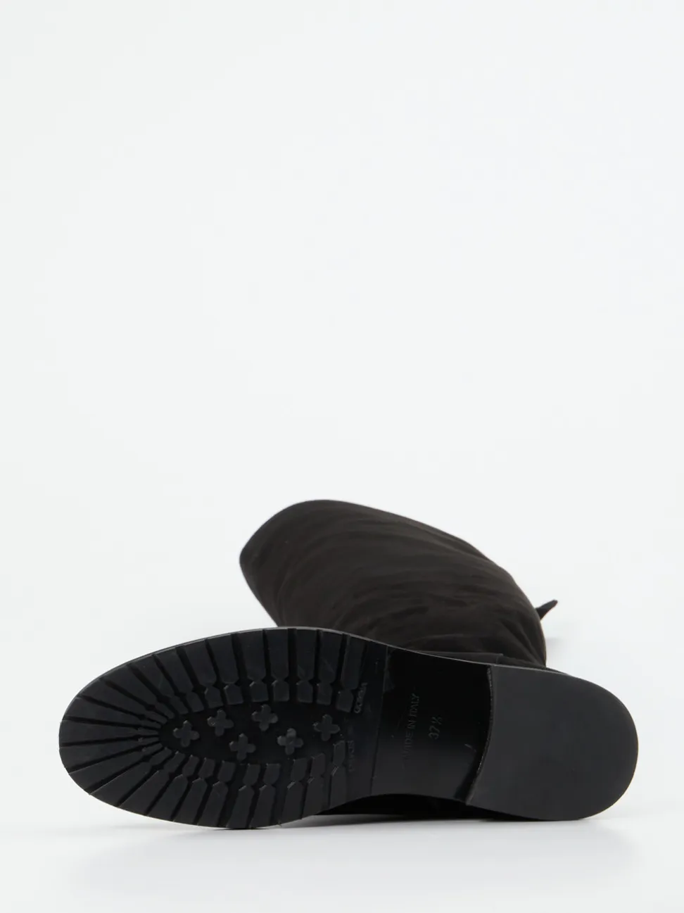 Konstantin Starke – Overknee-Stiefel aus Veloursleder schwarz
