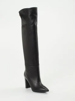 Konstantin Starke – Overkneestiefel aus Lammleder Schwarz