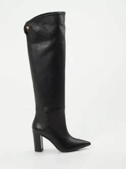 Konstantin Starke – Overkneestiefel aus Lammleder Schwarz