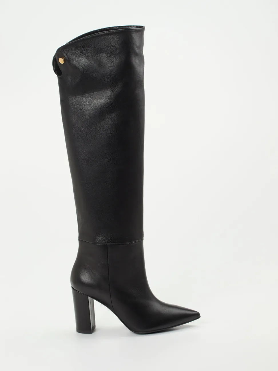 Konstantin Starke – Overkneestiefel aus Lammleder Schwarz