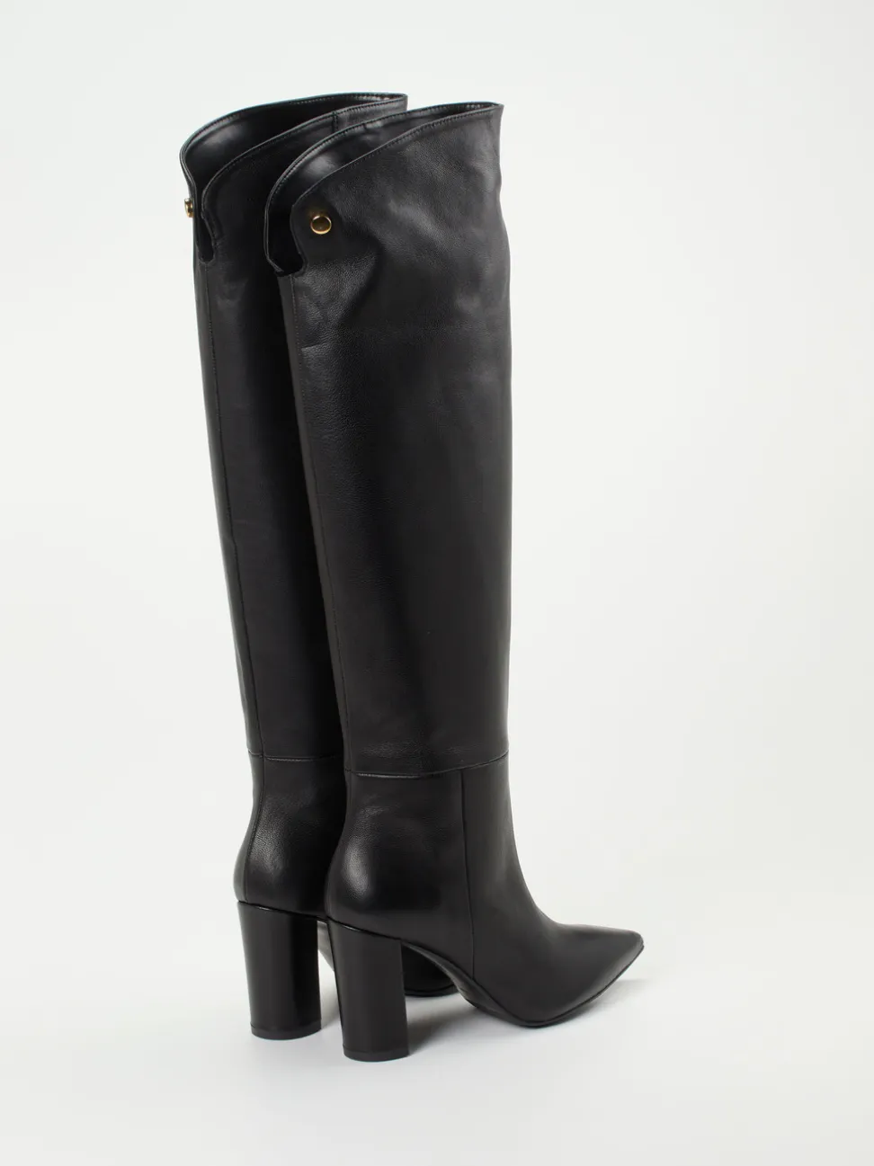 Konstantin Starke – Overkneestiefel aus Lammleder Schwarz