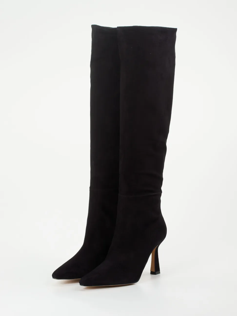 Konstantin Starke – Overknee-Stiefel aus Veloursleder Schwarz