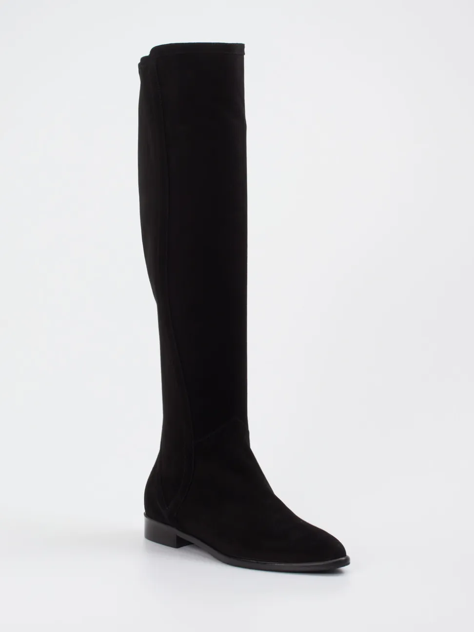Konstantin Starke – Overknee-Stiefel aus Veloursleder schwarz