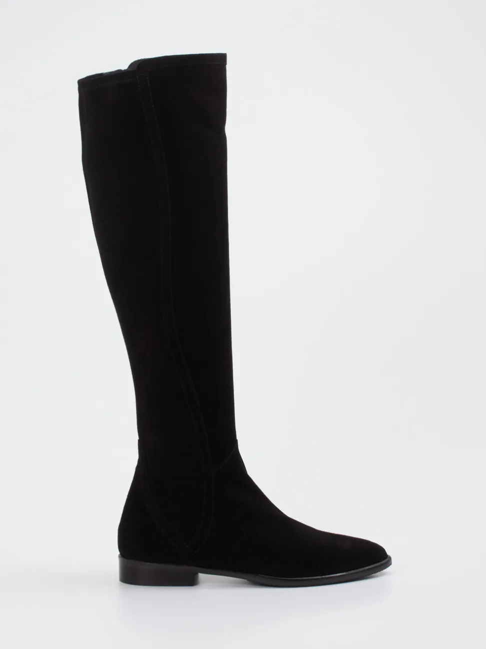 Konstantin Starke – Overknee-Stiefel aus Veloursleder schwarz