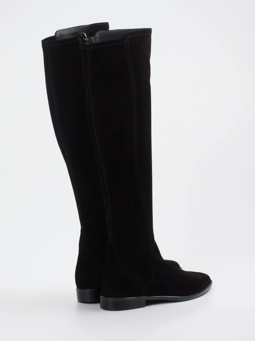 Konstantin Starke – Overknee-Stiefel aus Veloursleder schwarz