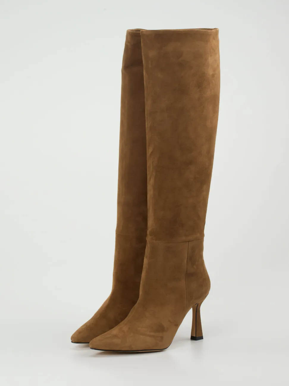 Konstantin Starke – Overknee-Stiefel aus Veloursleder Braun