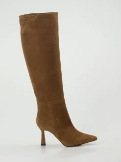 Konstantin Starke – Overknee-Stiefel aus Veloursleder Braun